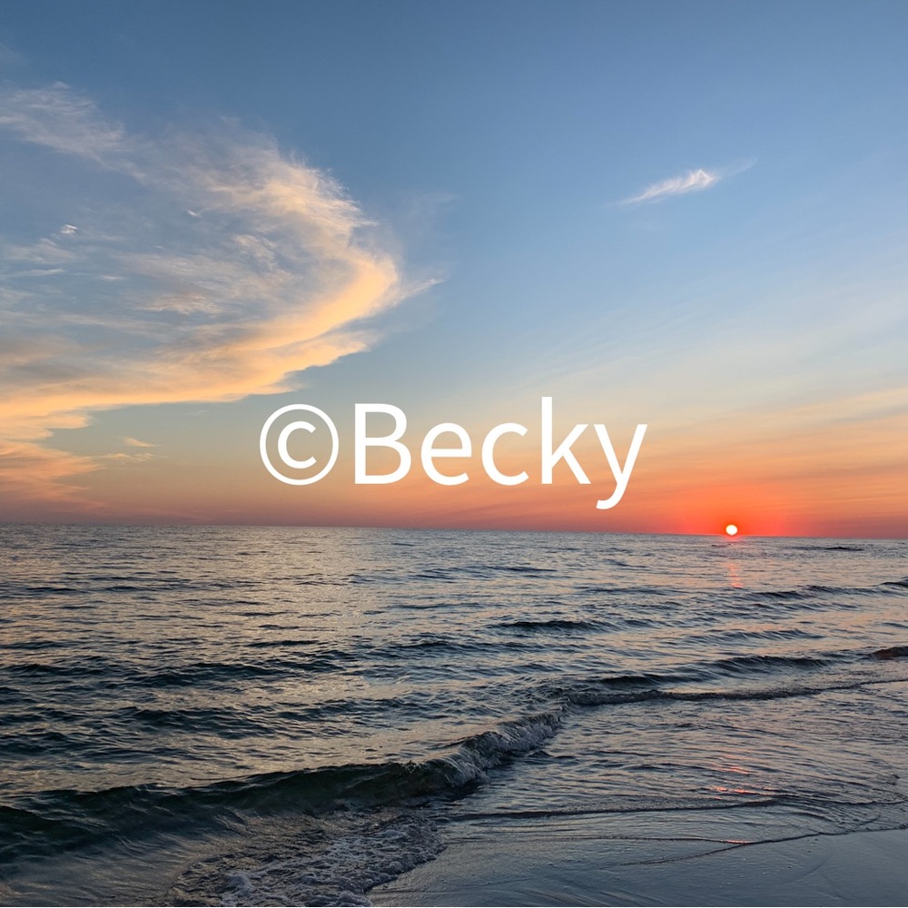 COPY - Serene Ocean Sunset Digital Art Print